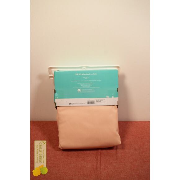 Pillowfort Tie Top Embellished Kids' Blackout 42x84" Curtain Panel W/Ties Pink * - Picture 3 of 4